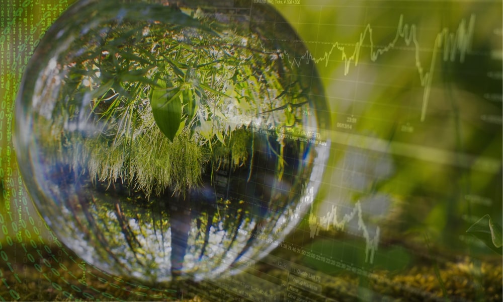 green glass bubble